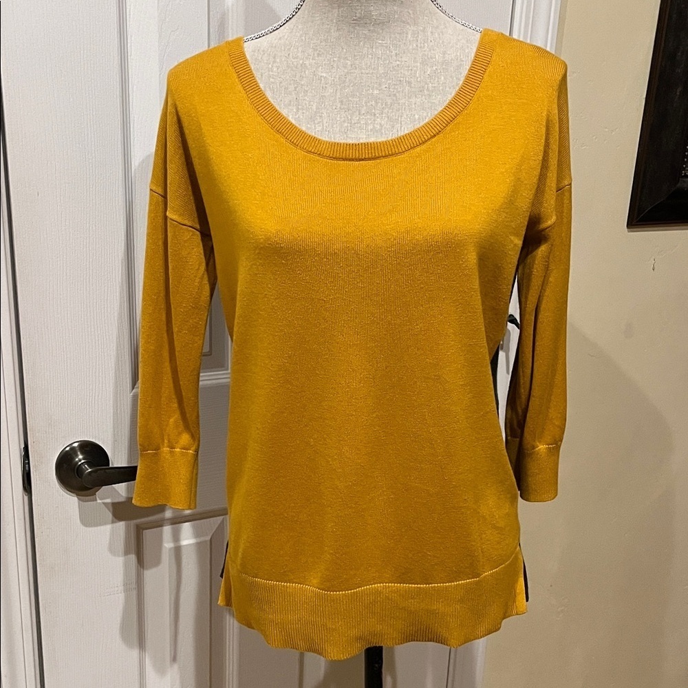 Banana Republic Mustard and Gray Sweater
